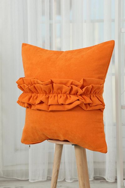 Aisha's Design Frilly Throw Pillow Cover,K-270