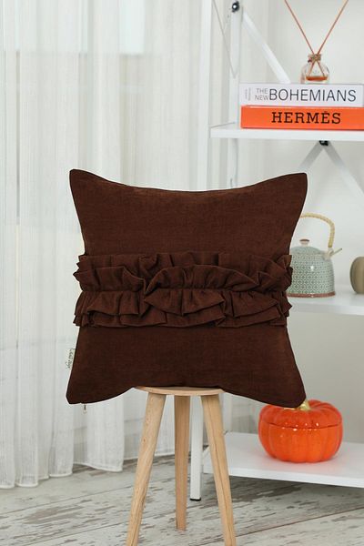 Aisha's Design Frilly Throw Pillow Cover,K-270