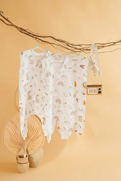 MAGIC PORT azlık Müslin Uyku Tulumu, 0.5 Tog Tek Katlı Çocuk Uyku Tulumu,gökk...