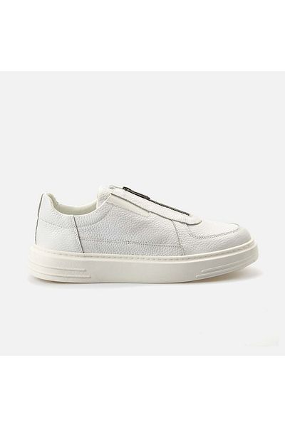 KEMAL TANCA Pantofi sport și pantofi sport alb din piele naturală pentru bărbați