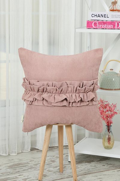 Aisha's Design Frilly Throw Pillow Cover,K-270