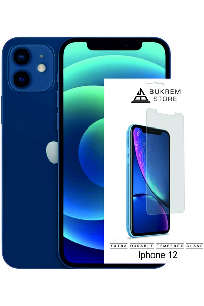 Store iPhone 12 Compatible Full Covering Transparent Unbreakable Tempered Gla...