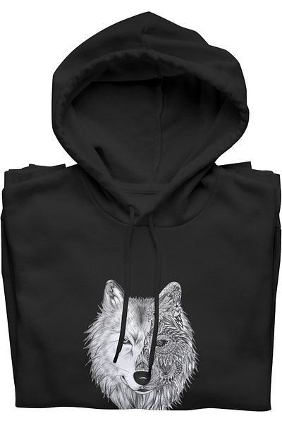 Texclusive Turkish Göktürkler Bozkurt Printed Hooded Sweatshirt - 3 Thread