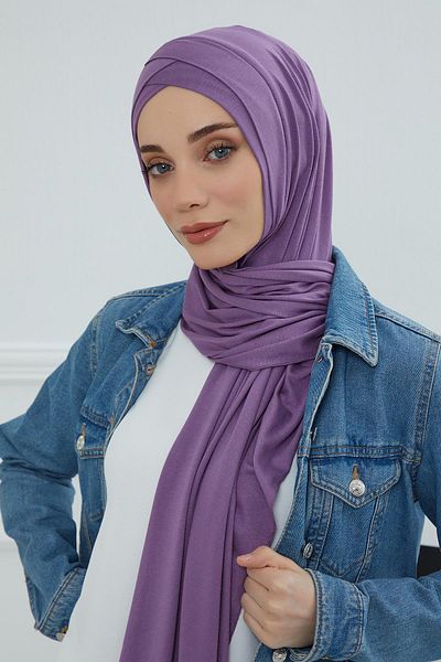 Aisha's Design شال قطني ممشط عملي متقاطع من الأمام، PS-40