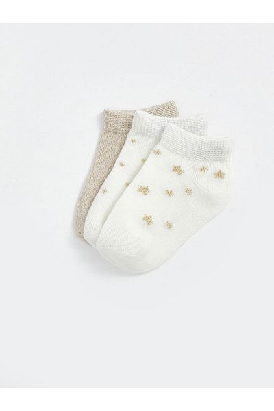 LC Waikiki Lcw Baby Embroidered Baby Girl Booties Socks 3-Piece