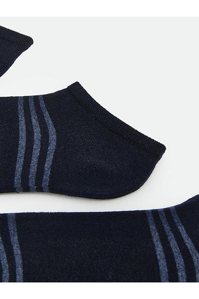 LC Waikiki Ανδρικά μποτάκια LCW ECO ριγέ Κάλτσες 3 τεμαχίων
