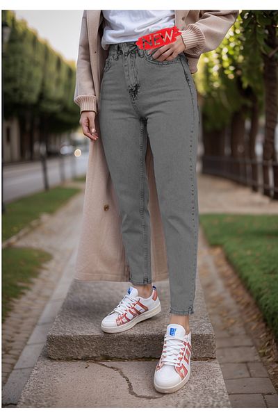 SHEVEGA Sarmale Smoked 90's High Waist Snow Wash Mom Jean Jeans