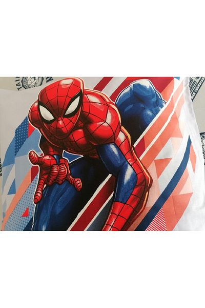 Taç Spiderman Crown Throw Pillow Cover - 65X65 Cm, 100% Cotton Ranforce