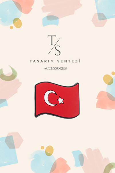 Tasarım Sentezi Rozet Silikon Broş Türk Bayrağı Al Bayrak Sancak 29 Ekim 23 N...