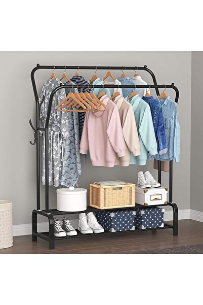 Primo Plus Black metal clothes hanger organizer and clothes holder