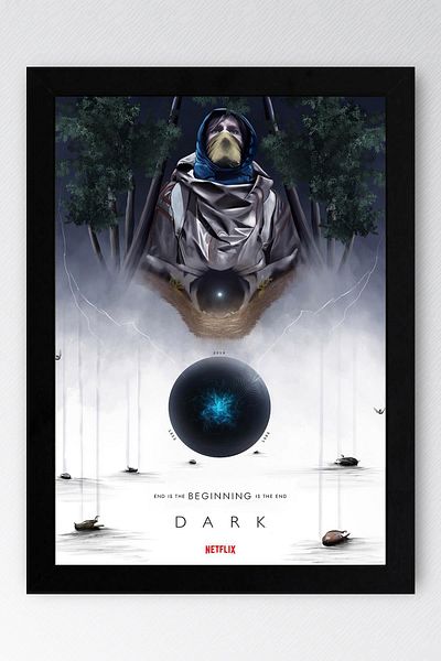 Saturn Tablou înrămat cu serie întunecată - Tablou poster