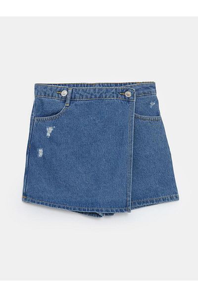 LC Waikiki Fusta scurtă de jeans pentru fete LCW Kids