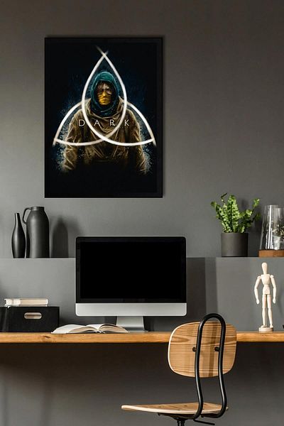 Saturn Tablou înrămat cu serie întunecată - Tablou poster