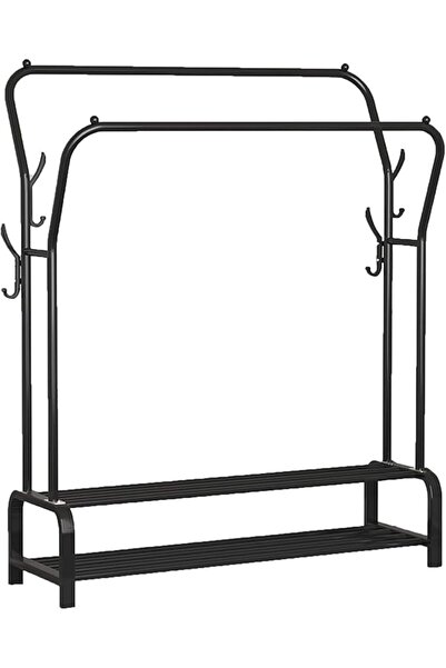 Primo Plus Black metal clothes hanger organizer and clothes holder
