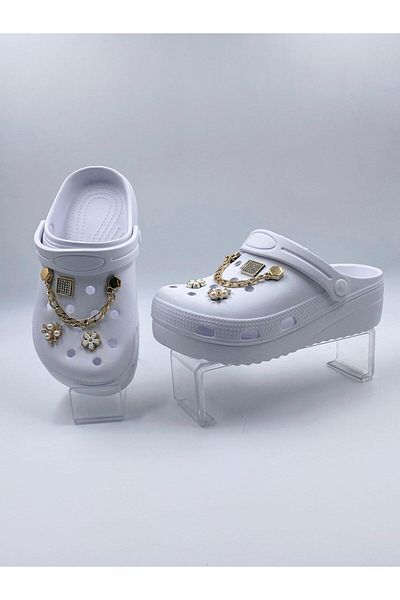 Babetty Stylish Stone Chain Massage Sole Cross Slippers - Beach, Pool, Garden, Sea