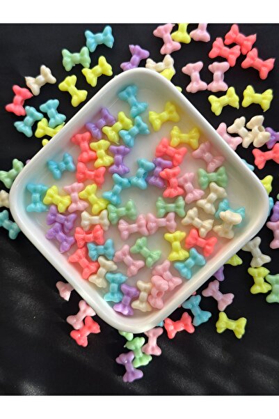 Bijumix Aksesuar 60 Adet Fiyonk Figürlü Boncuk (15 MM) Boncuk, Bileklik, Koly...