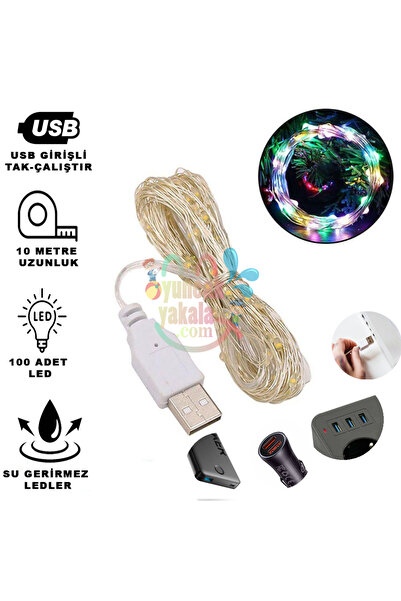 Peri Led Işık 10 Metre Usb Ile Çalışan Çok Amaçlı Dekoratif Aydınlatma