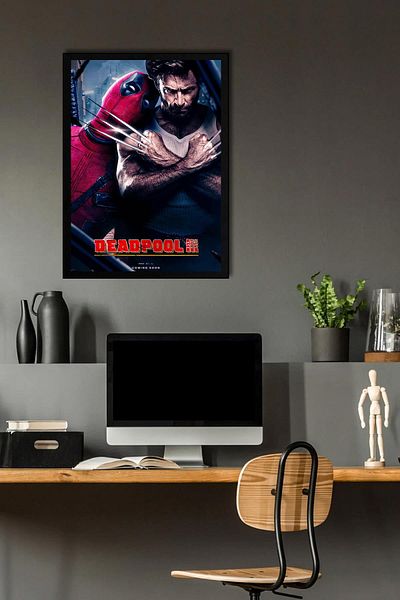 Saturn Πίνακας με κορνίζα Deadpool & Wolverine - Πίνακας αφίσας ταινίας Marvel