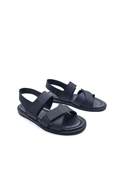 Hammer Jack Ανδρικά πέδιλα Velcro Comfort από γνήσιο δέρμα σε ελαφρύ σχέδιο
