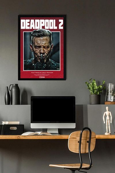 Saturn Pictură cu rame Deadpool 2 - Pictură poster film Marvel