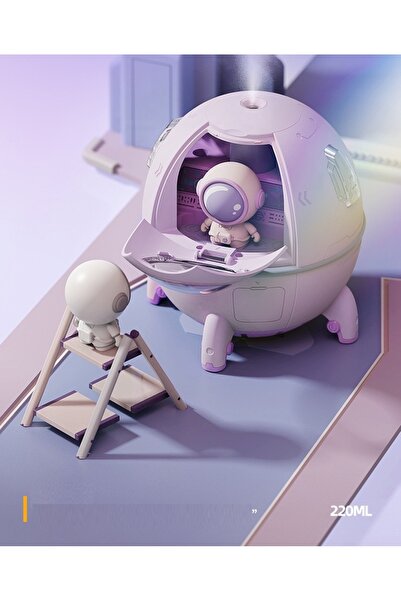 Livava Astronot Masa Lambası Ve Hava Nemlendirici, Beyaz, 12x11,