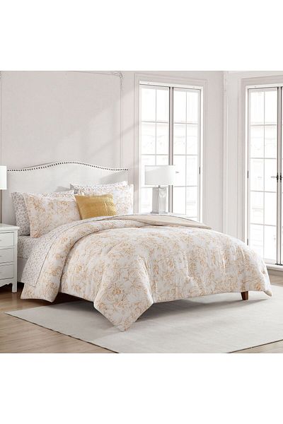 Orange Bed & Bath Yellow Vernazza | Double Bedding Set 8 Pieces 229 × 269 cm