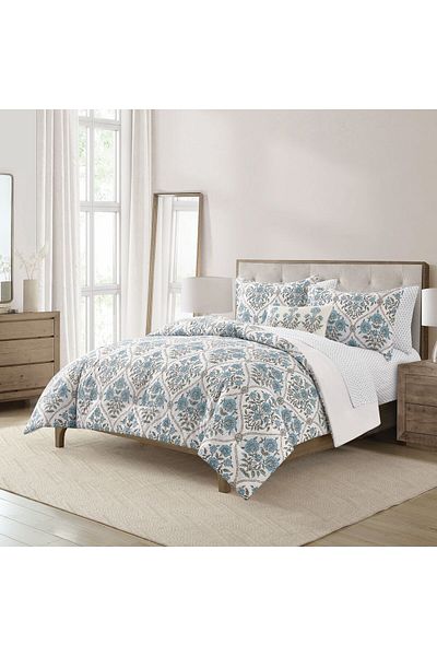 Orange Bed & Bath Blue Domburg | Double Bedding Set 8 Pieces 229 × 269 cm