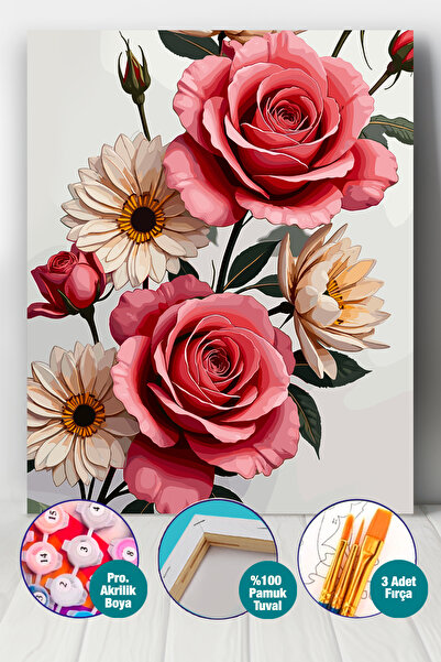 Picasso World Hobby Art Sayılarla Boyama Numaralı Tuval Seti Fırça Boya Dahil...