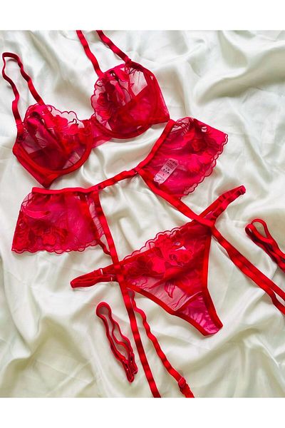 VentLingerie Red Garter