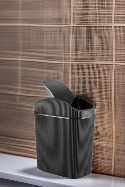 Open Home Concept 6 Lt Trash Can, Kitchen, Bathroom, Toilet, Office Trash Can Black