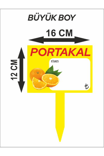 çavuşoğlu etiket 16x12 Ebat Portakal Baskılı Meyve Manav Market Yazılıp Silin...