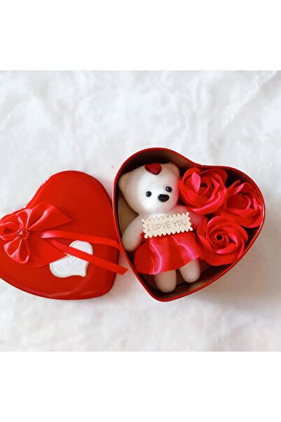 Hobi Dünyası Sevimli Ayıcık & Gül Kalpli Kokulu Hediye Kutusu - Sevgililer Gü...