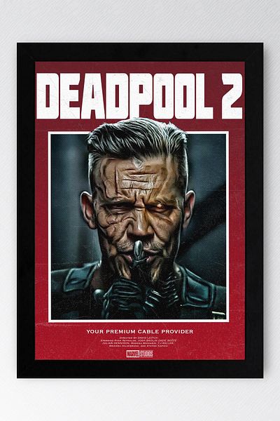 Saturn Pictură cu rame Deadpool 2 - Pictură poster film Marvel