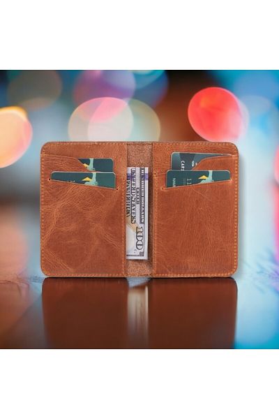 PLM Enrico Slim Leather Card Holder TN2 Antique Tan