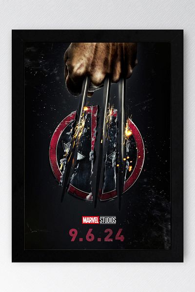 Saturn Pictură înrămată Deadpool și Wolverine - Pictură poster film Marvel