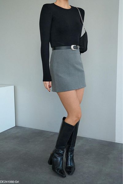 CADDELAMODA Women's Mini Size Fabric Skirt