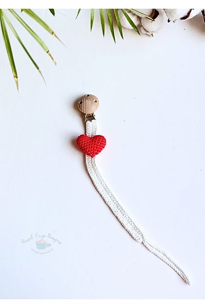 Masal Örgü Dünyası حزام مصاصة على شكل قلب أحمر