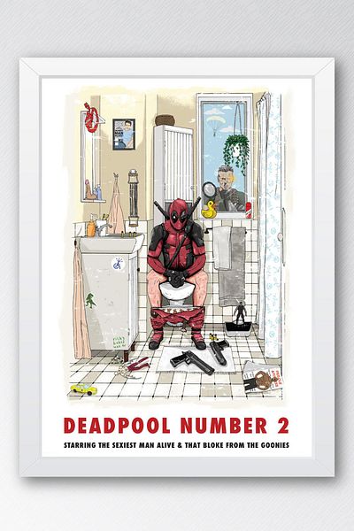 Saturn Pictură cu rame Deadpool 2 - Pictură poster film Marvel