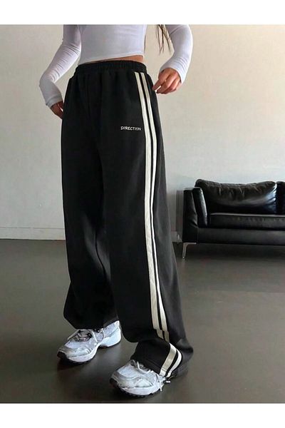 RockMore Blue Direction Oversize Sweatpants
