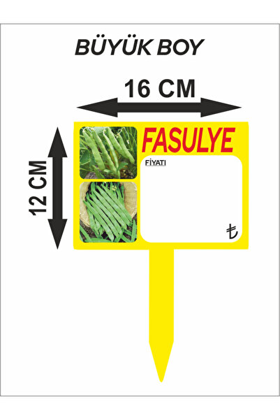 çavuşoğlu etiket 16x12 Ebat Fasulye Sebze Manav Market Yazılıp Silinebilir Sa...