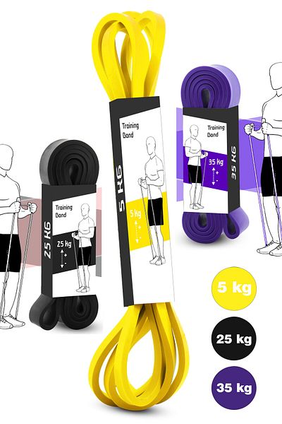 Soft Kare 5-25-35 KG Bandă de rezistență - Caucăz pentru dezvoltarea mușchilor, Fitness Pilates Cross Training