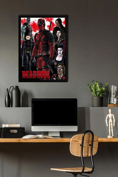 Saturn Pictură înrămată de Deadpool - Pictură poster film Marvel