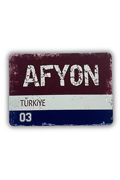 ERİSTAKI AFYON Yazılı Retro Ahşap Türkiye Şehir Magneti-Buzdolabı Süsü-Hediye...