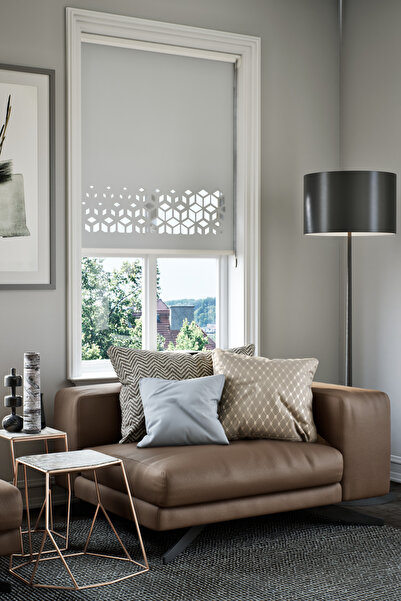 Genel Markalar Lazer Kesim Mat Stor Perde, Lazer Kesimli Modern Serisi, M-141...