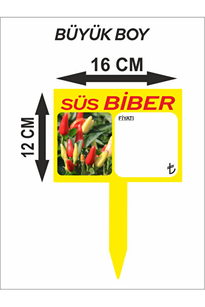 çavuşoğlu etiket 16x12 Ebat Süs Biber Sebze Manav Market Yazılıp Silinebilir ...