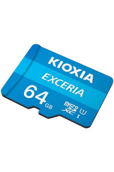 Kioxia بطاقة ذاكرة Exceria Micro Sdxc Uhs-1 C10 سعة 64 جيجابايت بسرعة 100 ميجابايت في الثانية - (منتج بدون صندوق)