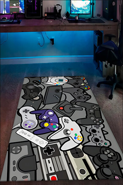 Alpacarpet Kaymaz Taban Makinede YıkanabilirGaming Oyuncu Playstation Xbox Ga...