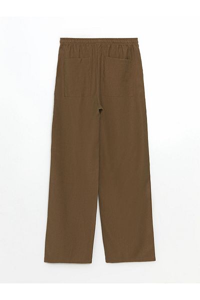 LC Waikiki Wide Leg Women's Trousers with Elastic Waist