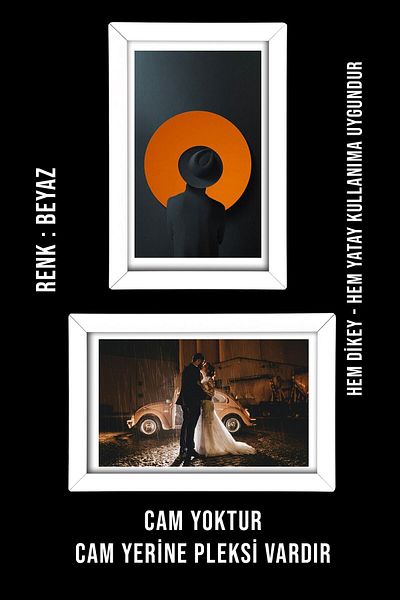 yhfoto White Multiple Frame - 2 Pieces 20x30 - 4 Pieces 15x21 - 4 Pieces 10x15 - Wooden MDF PVC Frame