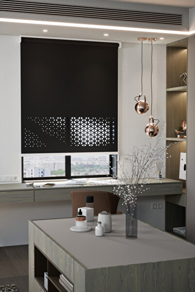 Genel Markalar Lazer Kesim Mat Stor Perde, Lazer Kesimli Modern Serisi, M-100...